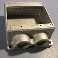 Crouse Hinds FSS222 3/4" Aluminum  Condulet Gang Cast Device Box