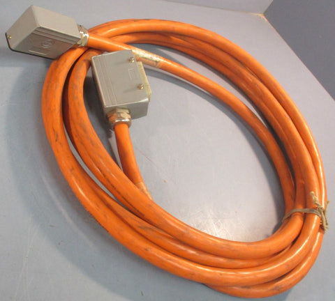 Indramat 04-0101 N.C. Cable 20Ft Long IN-197-02-21-092 W/ 2 Connector Sockets