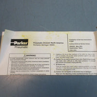 Parker LV3B6B Aluminum Alloy Exhaust Lockout Valve 300PSI NEW