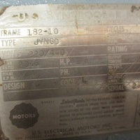 US Motors JVNGD Syncrogear 1 HP, 84 Final RPM Out, 3 Ph 220-440V, 182-10 Frame