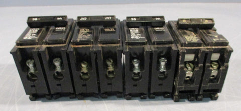 Siemens ITE Q220 Circuit Breaker 20 Amp 240 Volt 2 Pole Plug In 10K Lot of 4