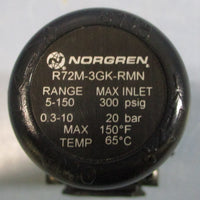 Norgren R72M-3GK-RMN Pressure Regulator 5-150psi Range 300psig Max Inlet