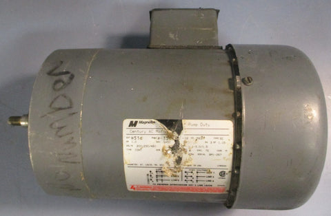 Magnetek H516 Century 815936302 AC Motor 1HP 3PH 5/8" Shaft Dia 7/16" Thd Dia