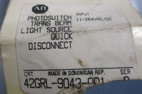 Allen Bradley 42GRL9043QD1 Ser A Photoswitch