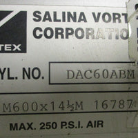 Salina Vortex M600x14-1/2M Gate Valve 14" w/ DAC60ABM Pneumatic Cylinder