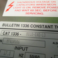 AllenBradley Bulletin 1336 Constant Torque 3Phase AC Drive Ser. A B010EADL3