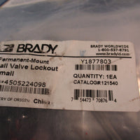 Lot of (2) Brady 121540 Ball Valve Lockout Device Permanent Mount