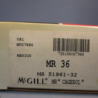 Lot of (2) McGill Cagerol MS 5196132 Standard Radial Caged Roller Bearing MR36