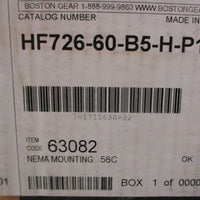 Boston Gear HF72660B5HP19 Gear Reducer 60:1 Ratio 0.89 HP 1385 Lb/In
