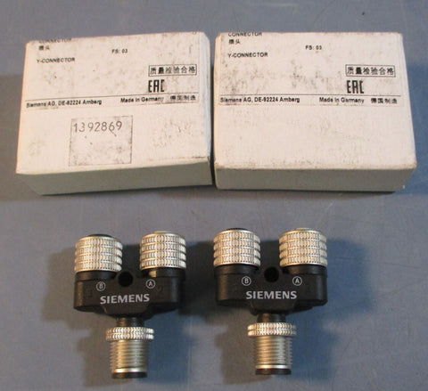 (Lot of 2) Siemens 6ES7194-1KA01-0XA0 Y-Connector for ET200