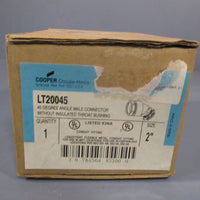 Cooper CrouseHinds 45 Degree Angle Male Connector w/ 2" Bushing LT20045