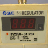SMC ITV2050-31T2S4 E/P Regulator Pneumatic 0.7-127 PSI Used