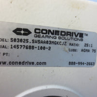 Conedrive S03025SWSAA03MGKCJZ Gear Box Ratio 25:1