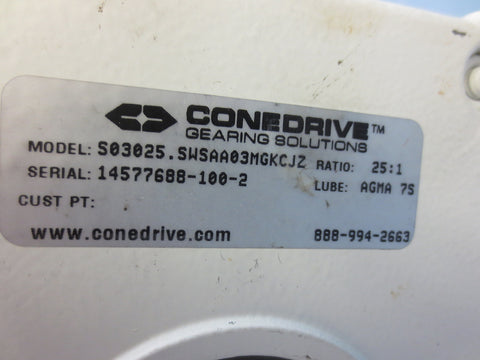 Conedrive S03025SWSAA03MGKCJZ Gear Box Ratio 25:1