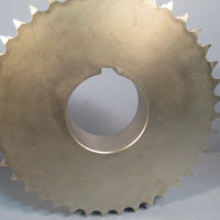 BROWNING BUSHING BORE ROLLER CHAIN SPROCKET HUB 40 TEETH TYPE Q, 2 ROW, D50Q40