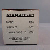 Atomuffler Model No. M00 Pipe Size 3/8" N.P.T. Muffler