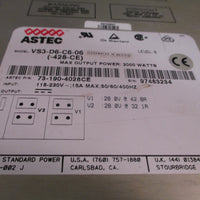 Astec Power Supply Module 115230v Max Output 2000 Watts VS3D6C606428CE