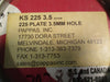 Pappas Inc KS 225 3.5 225 Plate 3.5MM Hole 120 mm Bore ID