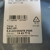 Phoenix Contact SAC5P5,0440/MINFR PWR DC Power Cord NEW