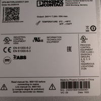 PHOENIX CONTACT POWER DISTRIBUTION BLOCK 24V 7.2Ah 50A UPS-BAT/VRLA/24DC/7.2AH