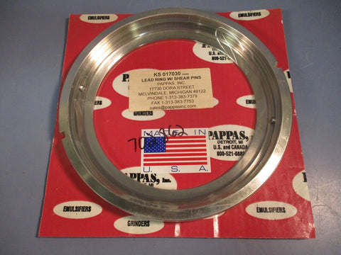 Pappas KS 017030 Lead Ring w/ Shear Pins 10" OD