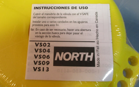 Lot of 2 North VSafe VS04Y Yellow Valve Lock Lockout 2.55" NIB