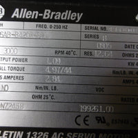 Allen Bradley 1326AB-B420E-S2L Ser B AC Servo Motor 3000 RPM