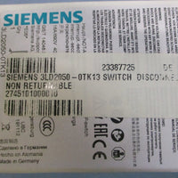 Siemens 3LD20500TK13 Power Switch 400V 16A 7.5KW 3LD20500TK13