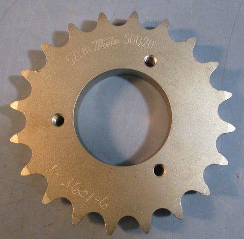 Martin 50B20 Single Row Sprocket 17/8" Bore 1/2" W 20 Teeth 5ZLm