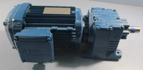 Sew Eurodrive R27 DRN80M4/DH Gearmotor 1.0HP 1751/313RPM 1" Shaft Dia