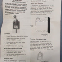 Eaton Cutler Hammer E47BCC05 Ser A1 Compact Limit Switch, 5A, 125/250VAC