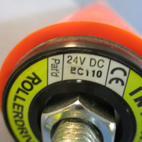 Interroll Rollerdrive EC110 Roller, 24V 24:1 7/16" Hex Head 8.E13.P44.H1A-19.00