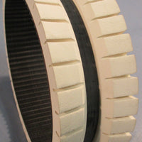 Unbranded Grooved Gum Feed Belt Rubber 6" Outer Dia 5" Inner Dia 2" Width