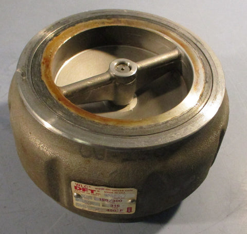 DFT 9037 WLC Wafer Check Valve 4" 150/300 Class 316 Trim 495psig Working Steam
