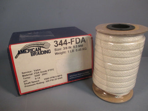AMERICAN BRAIDING SIZE: 3/8 IN 9.5 MM 344FDA