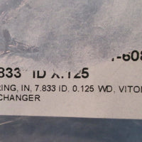 Lot of 19 Viton Black O-Ring 7.833" ID with 0.125" Width NWOB