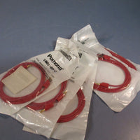 Lot of (5) Pomona Stackable Mini Banana Plug Patch Cord, Red Cable 1081-60-2