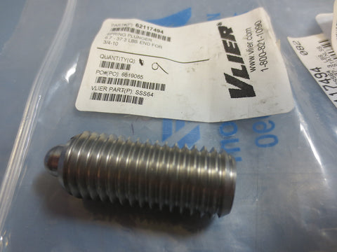 Vlier 62117494 Spring Plunger 3/410 Stainless Steel