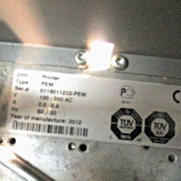 Avery Dennison Label Printer 100240 VAC, 50/60Hz PEM RH