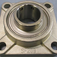 PTI SUCSF20928 4 Bolt Flange Block Bearing Stainless Steel 13/4" Bore SF209