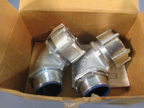 Thomas & Betts 11/2" 90 Degree Steel Insulated Liquid Tight Connector 5356