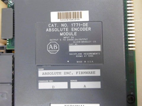 Allen Bradley 1771DE Series A REV D Absolute Encoder Module