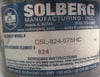 Solberg CSL-824-075HC Inlet Vacuum Filter Assembly Filter Element 824