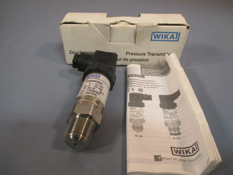 WIKA PRESSURE TRANSMITTER 0 to 25 PSI S10 8341995