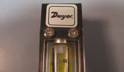 Dwyer Flowmeter 65mm Flow Meter with "M" Dial Used