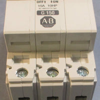 Allen Bradley 1492CB3G150 Ser C Manual Motor Controller 15A 10HP 3PH 480/277VAC