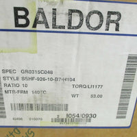 Baldor Stainless Steel Gear Reducer SSHF92610B7H104/GR0315C048