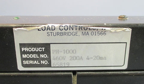 Load Controls PH1000 460V 200A 420ma Power Cell Controller