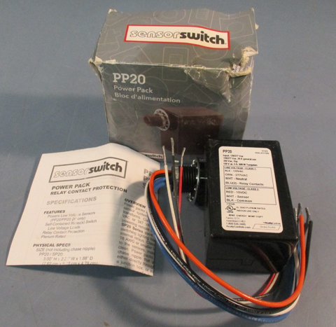 Sensor Switch PP20 2 Pole Power Pack Relay Circuit Protection 120/277 VAC
