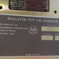 Allen Bradley 1771AB Bulletin I/O Chassis with 2 DC Outputs & 3 Inputs Used